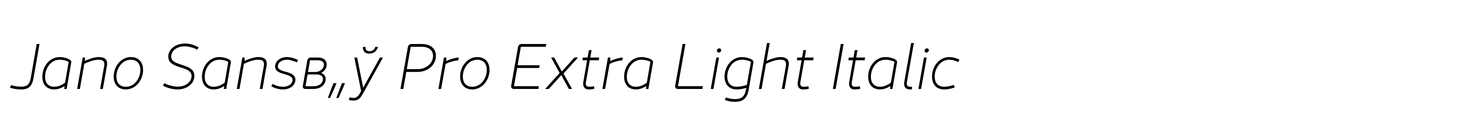 Jano Sansв„ў Pro Extra Light Italic